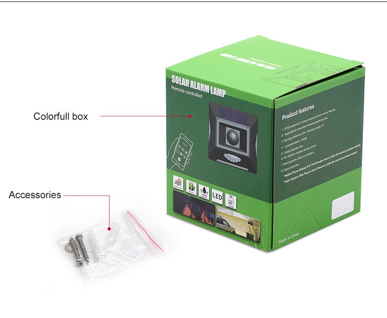 LED SOLAR ALARM WIRELESS