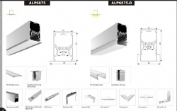 LED Aliminium Profile ALP6875 ALP6875-D