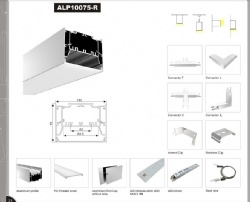 LED Aliminium Profile ALP10075-R